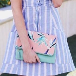 Floral/Coral Reversible Purse